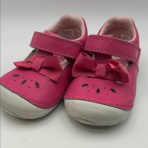 Stride Rite Hot Pink Bow Mary Jane Sneakers